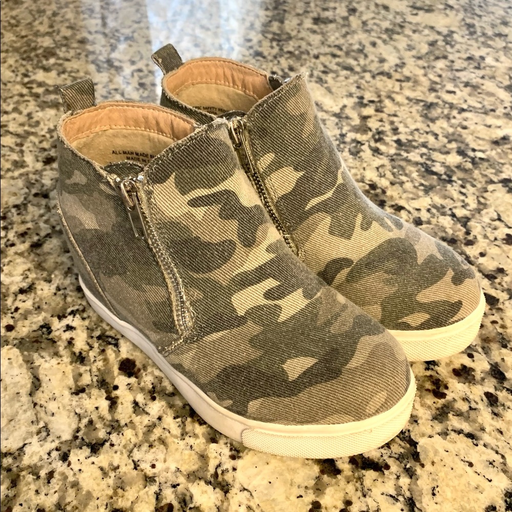 Camo Wedge Sneakers